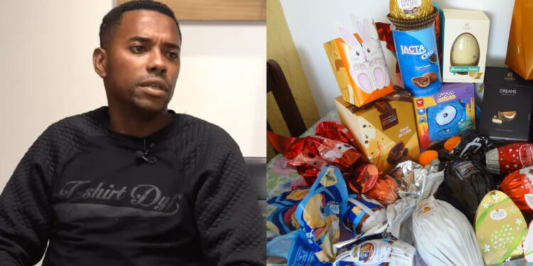 O ex-jogador confessou o que queria aos  agentes no interior de uma cela de 8 m² onde deve permanecer em isolamento por dez dias