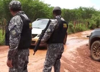 Força Nacional em busca dos fugitivos de Mossoró.