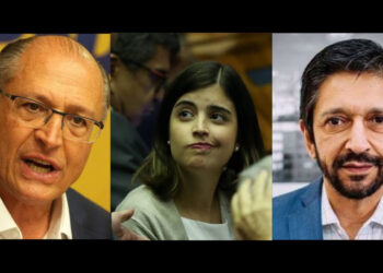 Geraldo Alckmin (PSB), Tabata Amaral (PSB) e Ricardo Nunes (MDB)