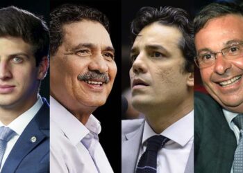 João Campos (PSB), João Paulo (PT), Daniel Coelho (Cidadania) e Gilson Machado (PL)