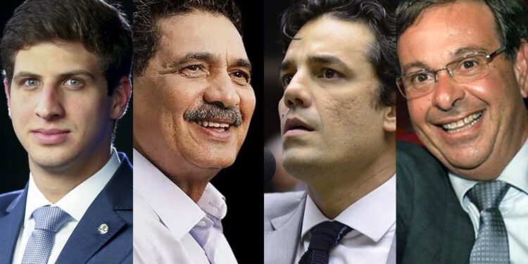 João Campos (PSB), João Paulo (PT), Daniel Coelho (Cidadania) e Gilson Machado (PL)