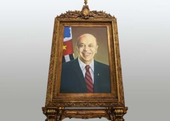 Quadro do ex-governador José Serra no Palácio dos Bandeirantes