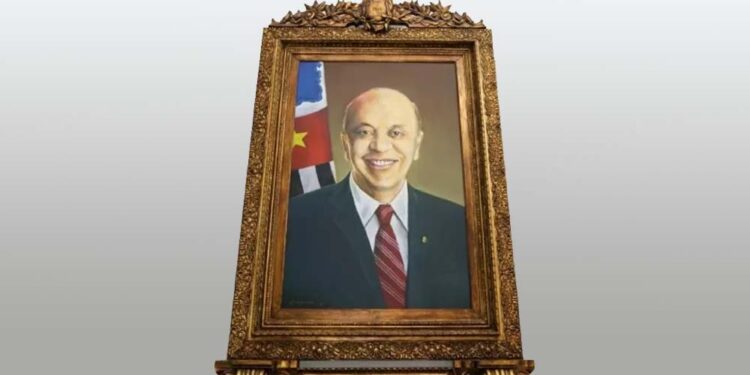 Quadro do ex-governador José Serra no Palácio dos Bandeirantes