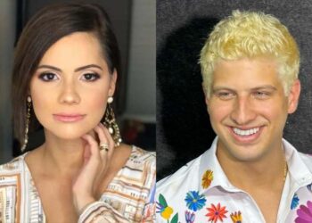 A empresária Suellen Figueiroa e o prefeito João Campos (PSB)