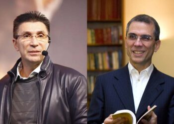 Os empresários Janguiê Diniz e  Roberto Viana