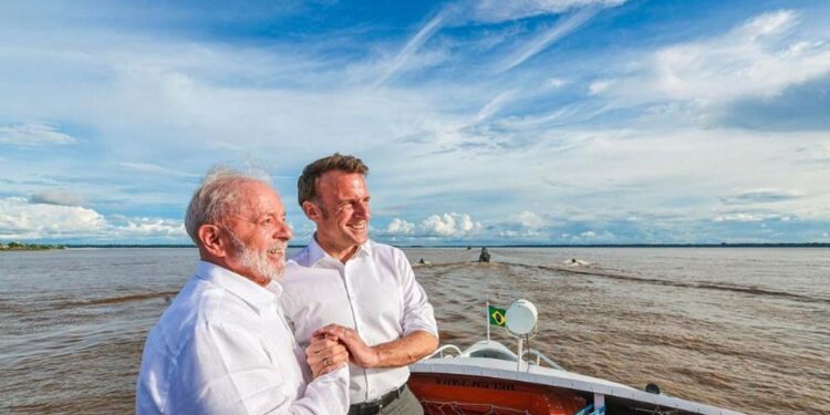 Lula e Macron em Belém