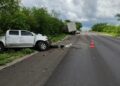 Acidente fatal na BR-116: colisão entre caminhonete e caminhão deixa um morto e dois feridos em Salgueiro.