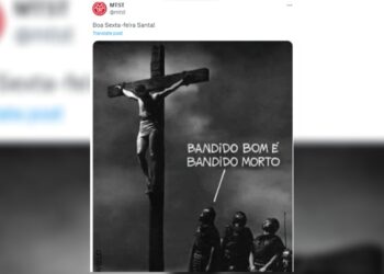 Polêmica envolvendo imagem de Jesus Cristo publicada pelo MTST gera reações divergentes.