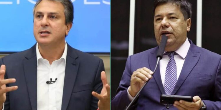 O secretário da Educação Camilo Santana e o deputado Mendonça Filho.