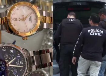 Policiais aprrenderam relógios durante operação