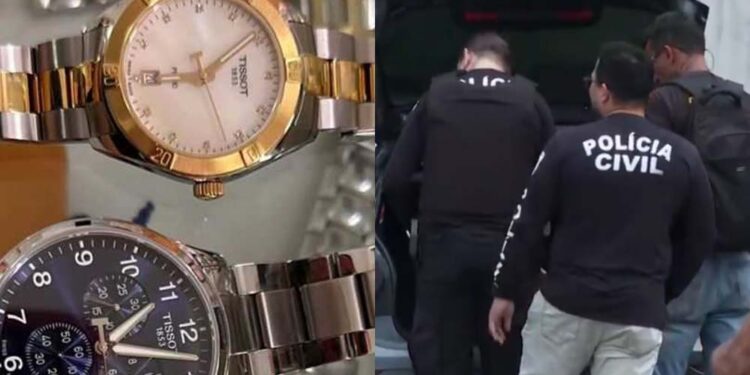 Policiais aprrenderam relógios durante operação