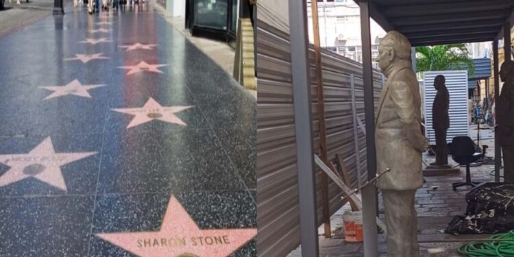 Além da cançada, tribunal está instalando estátuas dos magistrados