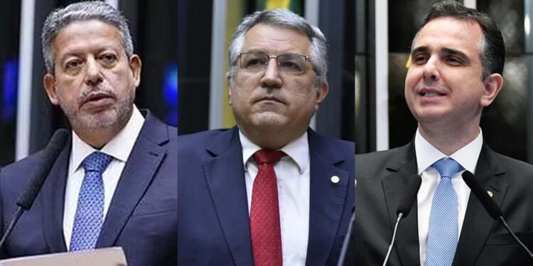 Arthur Lira, Alexandre Padilha e Rodrigo Pacheco