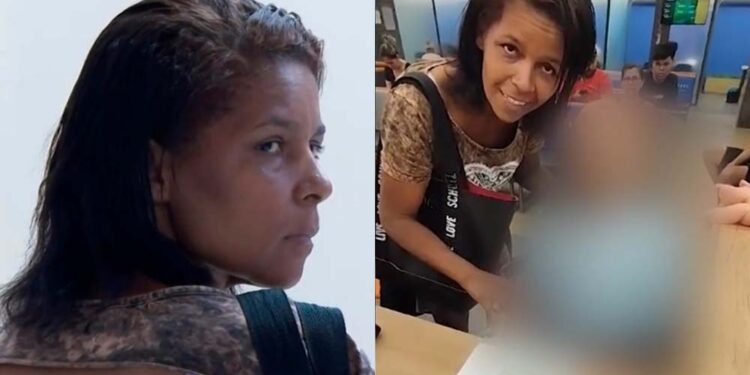 Érika de Souza Vieira Nunes na delegacia de Bangu, no Rio