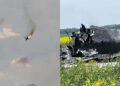 Bombardeiro russo atingido pela Ucrânia