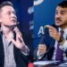 O bilionário americano Elon Musk, e Jorge Messias (AGU)