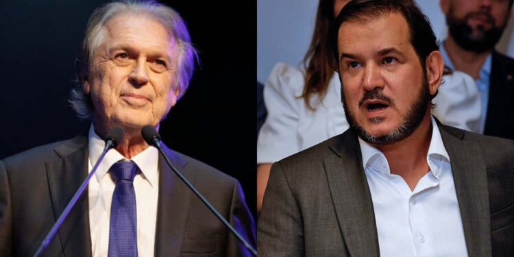 O deputado federal Luciano Bivar (UB) e o advogado Antônio Rueda (UB)