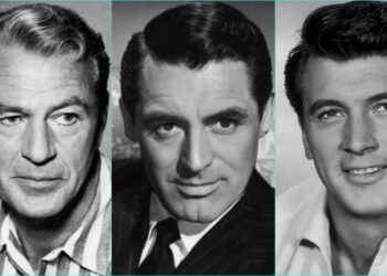 Da esquerda para direita, Gary Cooper, Cary Grant e Rock Hudson.