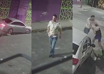Câmaras flagraram galerista atacando vigilante