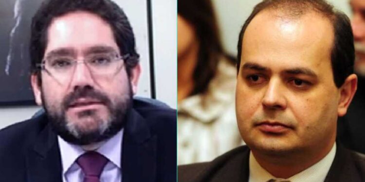 O juiz Cesar de Carvalho (esq.) e o ex-secretário Renato Thiebaut (à dir).