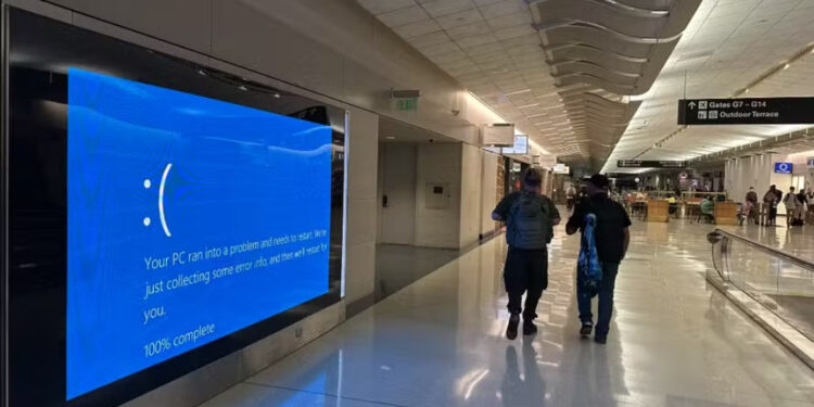 Apagão cibernético global causa impactos em instituições financeiras brasileiras e estrangeiras.