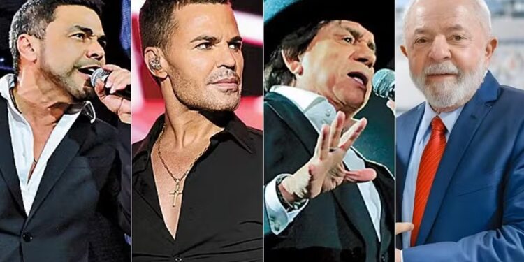 Zezé di Camargo; Eduardo Costa; Chitãozinho; Lula