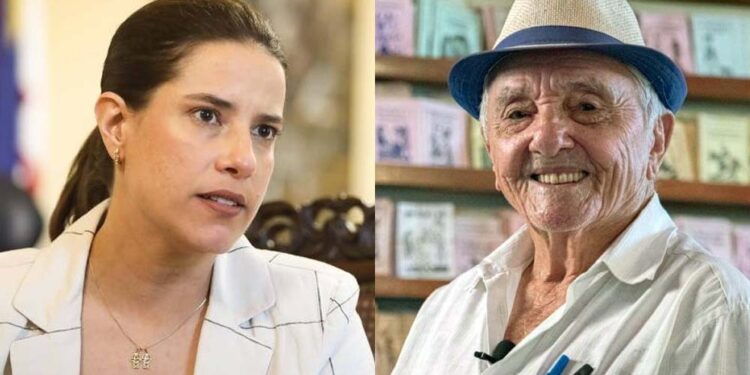 Governadora Raquel Lyra (à esq), decretou luto a J.Borges (à dir.)