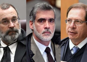 Ministros Sebastião Reis, Rogério Schietti e Felipe Salomão, do STJ (da esq. para dir.)