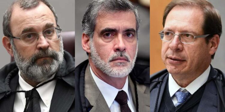 Ministros Sebastião Reis, Rogério Schietti e Felipe Salomão, do STJ (da esq. para dir.)