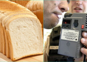 Detran realiza teste de bafômetro após consumo de pão e alerta motoristas sobre teor alcoólico.