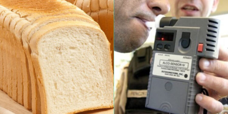 Detran realiza teste de bafômetro após consumo de pão e alerta motoristas sobre teor alcoólico.
