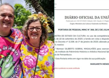 Gilberto Sobral é anunciado pelo Diário Oficial do Governo como novo gestor do Iphan. (Foto: Reprodução)