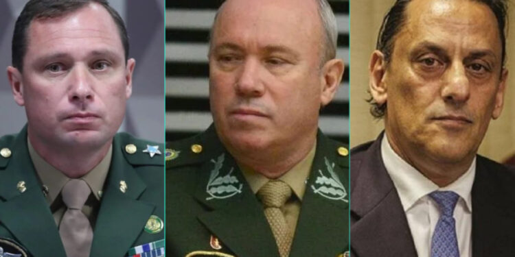 Mauro Cid e seu pai o general Mauro Cesar Lourena Cid e o advogado Frederick Wassef. (Foto: Reprodução)