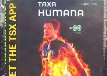 Um dos memes que apareceu na Time Square nos EUA, Haddad como o "Taxa Humana".