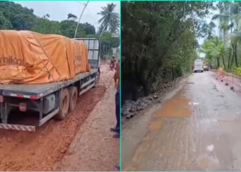 A PE-009 continua com velhos problemas causando impacto ao turismo em Muro Alto.