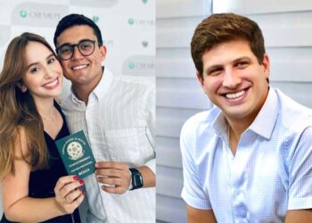 Da esq. para dir.: Maria Eduarda Lima, Victor Marques e João Campos