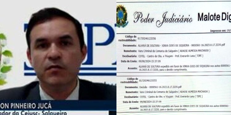 O juiz Jandercleison Pinheiro Jucá concedeu alvará de soltura