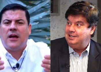 Ex-prefeito Noé Magalhães (esq.) e o advogado Ademar Rigueira (dir.)