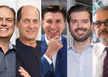 Luiz Augusto Corrêa de Araújo Filho (Agência Um), Queiroz Filho (Ampla), Janguiê Diniz (Ser Educacional), Vitor Barros (Propeg) e Zilmar Fernandes da Silveira (CC&P)