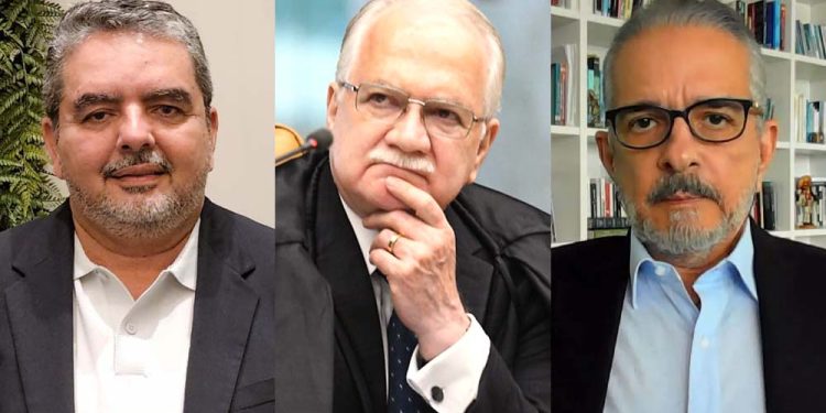 Ricardo Antunes, Edson Fachin e Antônio Lavareda (esq. para dir.)