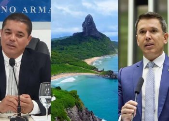 Conselheiro Ailton Jr. (esq.) e o deputado Felipe Carreras (dir.)