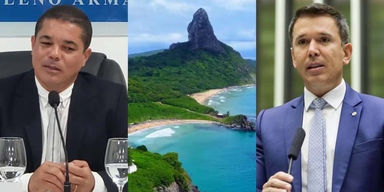 Conselheiro Ailton Jr. (esq.) e o deputado Felipe Carreras (dir.)