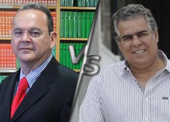 O advogado Mário Gil Rodrigues (esq.) e o empresário José Pinteiro