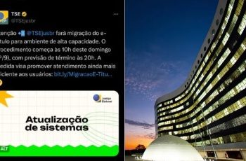 A publicação em questão informava o cidadão a respeito da migração do e-Título para um ambiente de alta capacidade