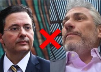 Antônio Campos (à esq.) foi criticar uma pesquisa e foi atacado pelo marqueteiro de Izabel Uruqiza (PL), André Gustavo (à dir.)