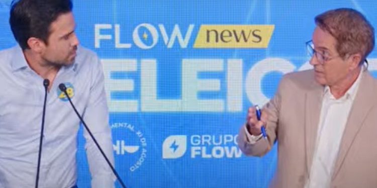 A confusão começou durante as considerações finais, quando Marçal chamou o prefeito de "bananinha"