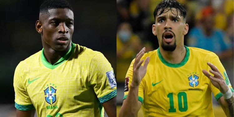 Os jogadores Luiz Henrique e Lucas Paquetá