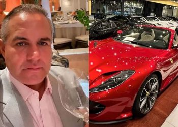 Ferrari que aparece em perfil mantido por Boris Padilha