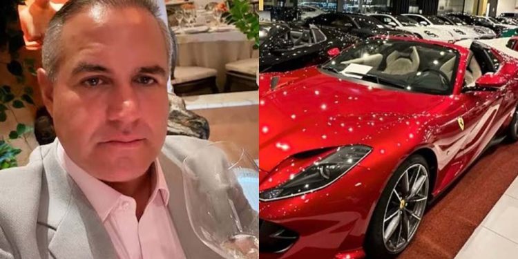 Ferrari que aparece em perfil mantido por Boris Padilha