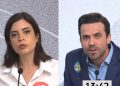 Tabata Amaral e Pablo Marçal, no Debate UOL/Folha